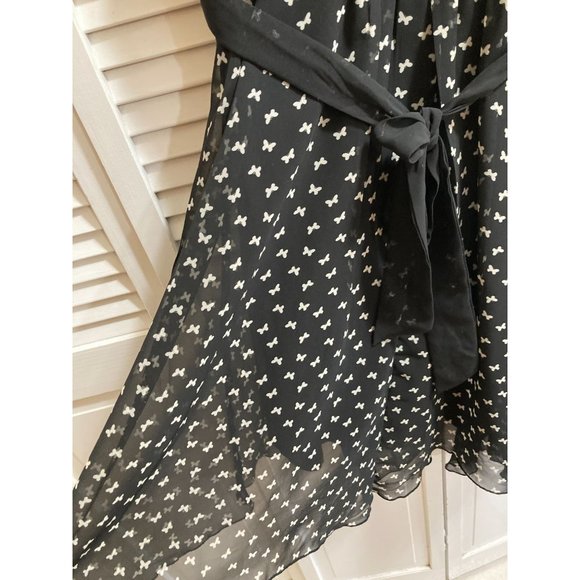 Johnny Martin Black & White Butterfly Print Sundress Size 9 Juniors - Picture 3 of 6